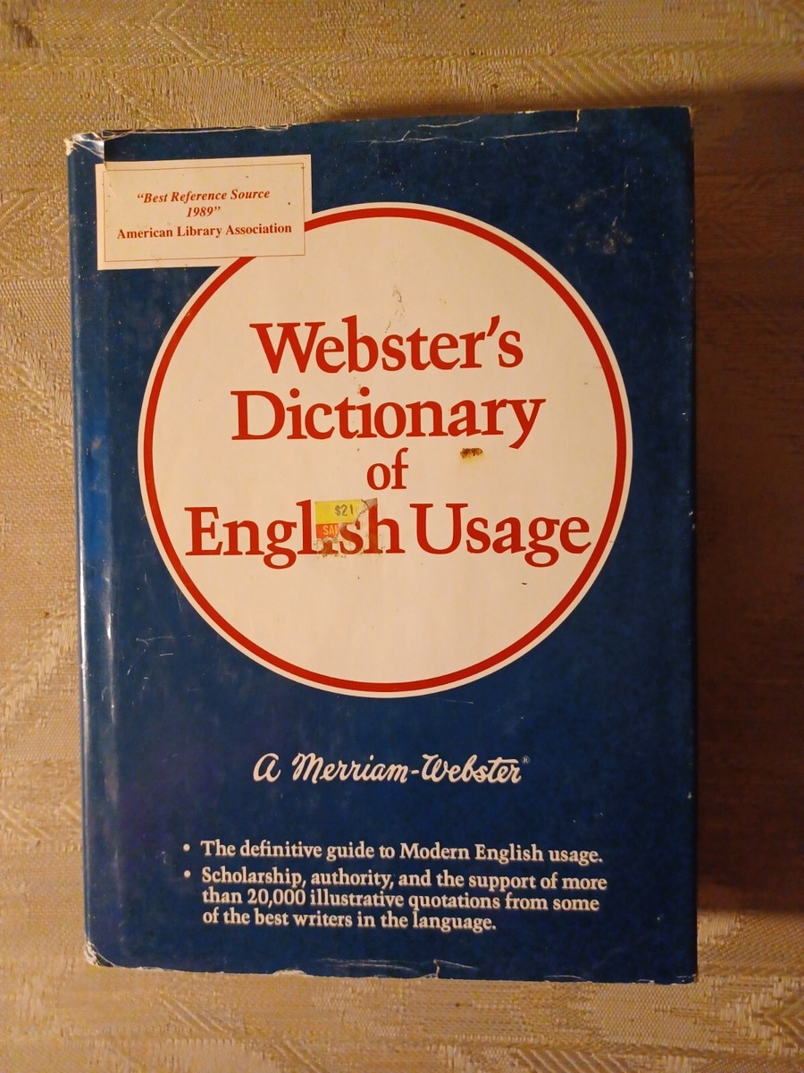 Websters Dictionary Of English Usage 1989 Merriam Webster