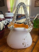 Glass Purse Vase, glass creations, vases, hand blown glass