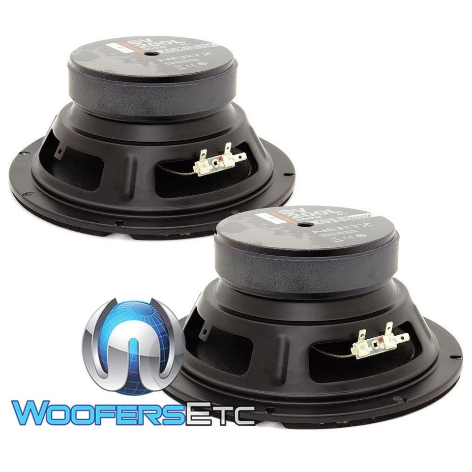 HERTZ SV200L 8" SPL SHOW 500W WOOFERS CAR AUDIO 4 OHM MIDBASS SPEAKERS NEW - Image 2 of 4