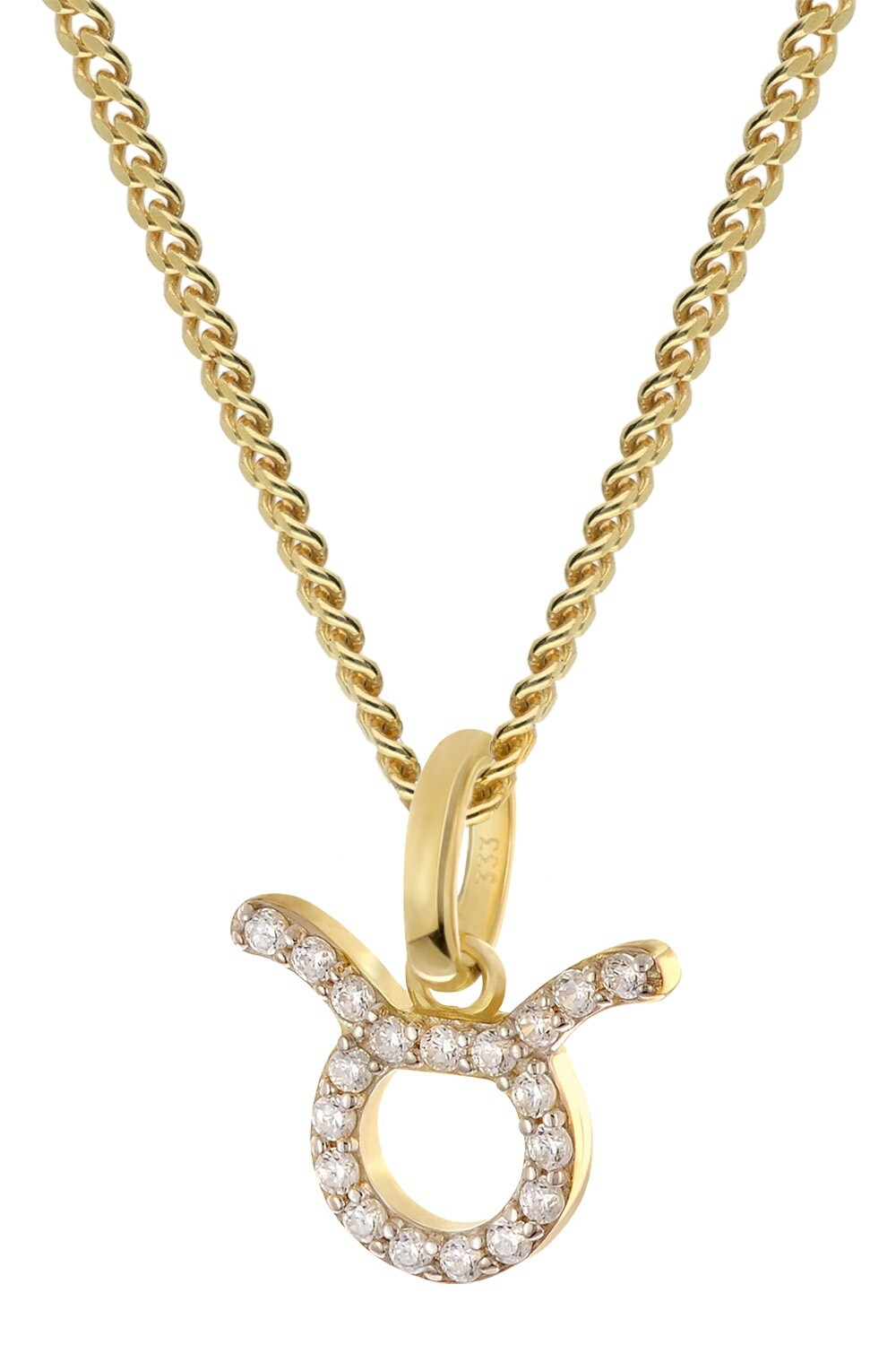 БЛЕСТЯЩЕЕ золотое кольцо Sternzeichen Stier 333/8 карат с серебряным покрытием GL8330-0