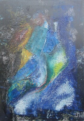 abstrakt mixedmedia Öl/LW 70x50 cm -Sonja Zeltner-Müller Düsseldorf IBKK Bochum