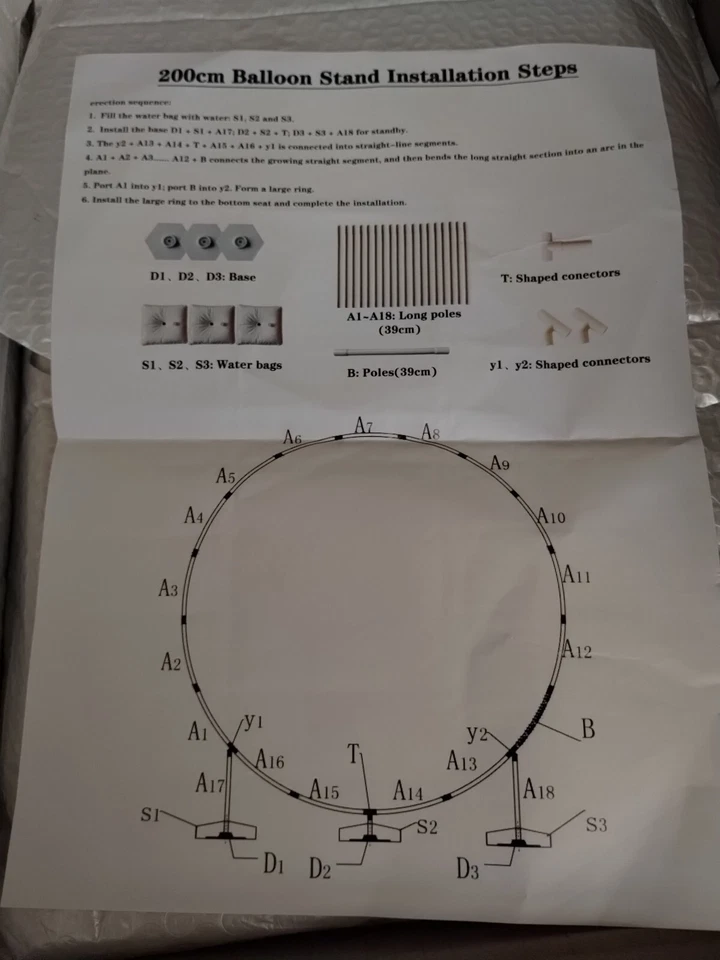 Arco Globo Círculo Dorado Estable 6.56 Pies para Boda, Cumpleaños, Baby Shower... Foto 2 de 4