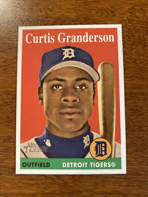 2007 TOPPS HERITAGE # 434 CURTIS GRANDERSON BASEBALL CARD Tigers