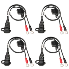 Tecmate Optimate Four Black 20" Battery Ring Terminal Eyelet SAE Plug Pigtail