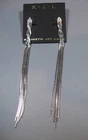 Kenneth Jay Lane Rhodium Plated Waterfall Earrings