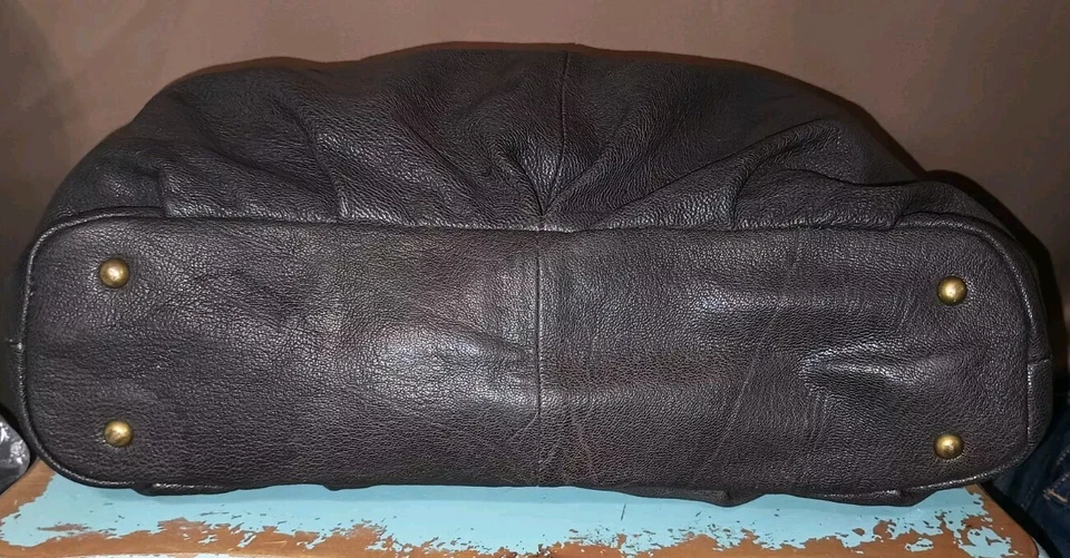 Bolso de Hombro Grande Nordstrom Chocolate Caído Cuero Genuino Correa de Cadena Foto 3 de 4