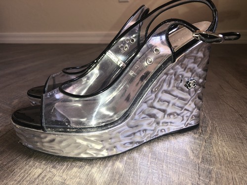 chanel clear sandals