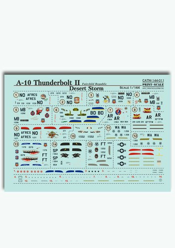 Print Scale 144-011 A-10 Thunderbolt II, wet decal Aircraft - 1/144 scale - Picture 4 of 12