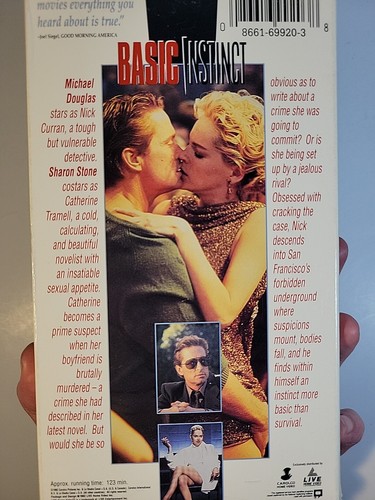 Basic Instinct (VHS, 1992) Michael Douglas, Sharon Stone - Picture 3 of 6