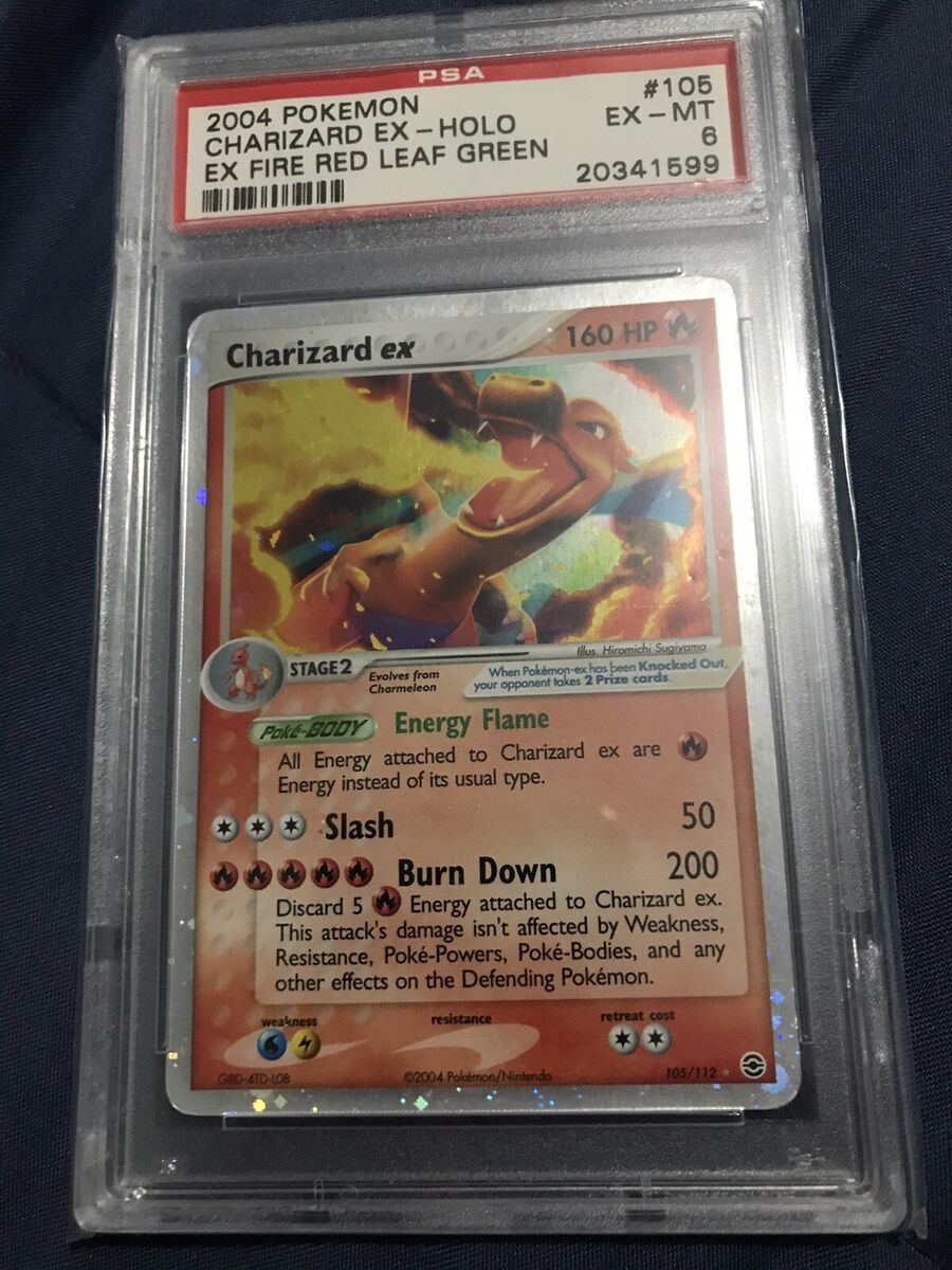 2004 Pokemon Charizard EX 105/112 Fire Red Leaf Green PSA Ex 2004 Pokemon Charizard EX 105/112 Fire Red Leaf Green PSA Ex