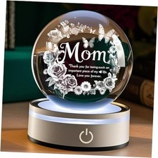 Mom 3D Crystal Ball Gifts for Mum Birthday Gift from Son, Daughter - MOM-3.15"