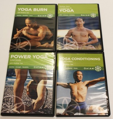 LOT of 4 RODNEY YEE YOGA DVDs ~ GAIAM ~ EXCELLENT WORKING CONDITION!
