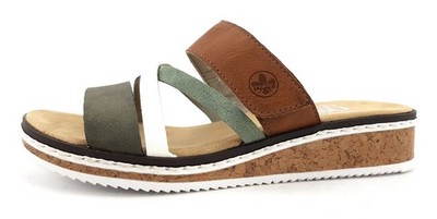 Rieker  Damenschuhe Hausschuhe Pantolette Grün Freizeit