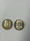 1952-D & 1952-P Silver Franklin Half Dollars