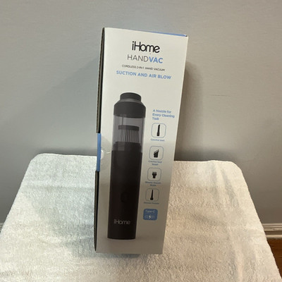 iHome HANDVAC Cordless 2-in-1 Hand Vacuum & Blower, HEPA, Bagless 120ml