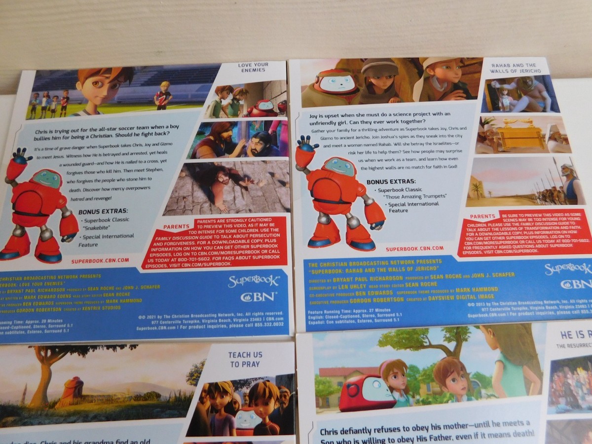 Superbook DVDs in Sleeves Christian Animation CBN Series New