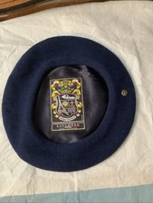 Laulhère Beret Basque Héritage French Beret Navy Blue 100% Wool Made in France
