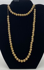 14K Yellow Gold Fine Jewelry Serpentine Chain Beaded Necklace 12.99g