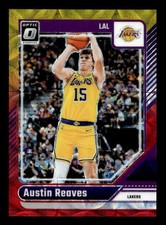 2024-25 Donruss Optic Austin Reaves /99 Red Gold International #140 Lakers