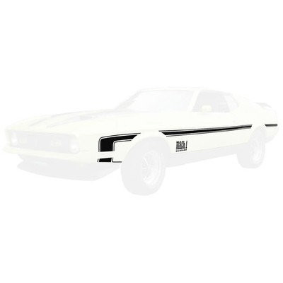 Graphic Express Stripe Kit Complete Black Mach 1 Mustang 1971-1972