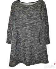 Gap Sweater Dress Long Sleeved With Zipper Detail Pockets Gray Heather Small