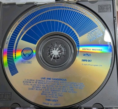 Thin Lizzy Live and dangerous 1st Japan pressing cd Blue Swirl Vertigo no obi 