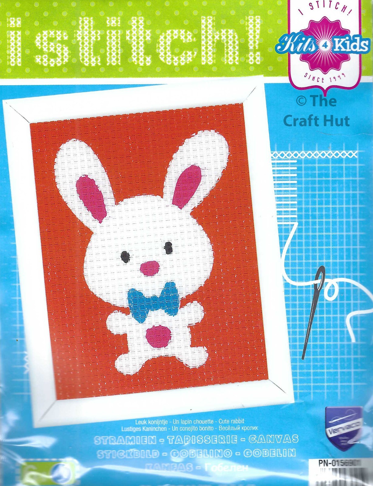 Vervaco Kits for Kids Easy Beginner Complete Tapestry Kit White Bunny Rabbit New