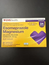 CVS Health Esomeprazole Magnesium 20mg Tablets 42 Mini Capsules Exp 09/2026