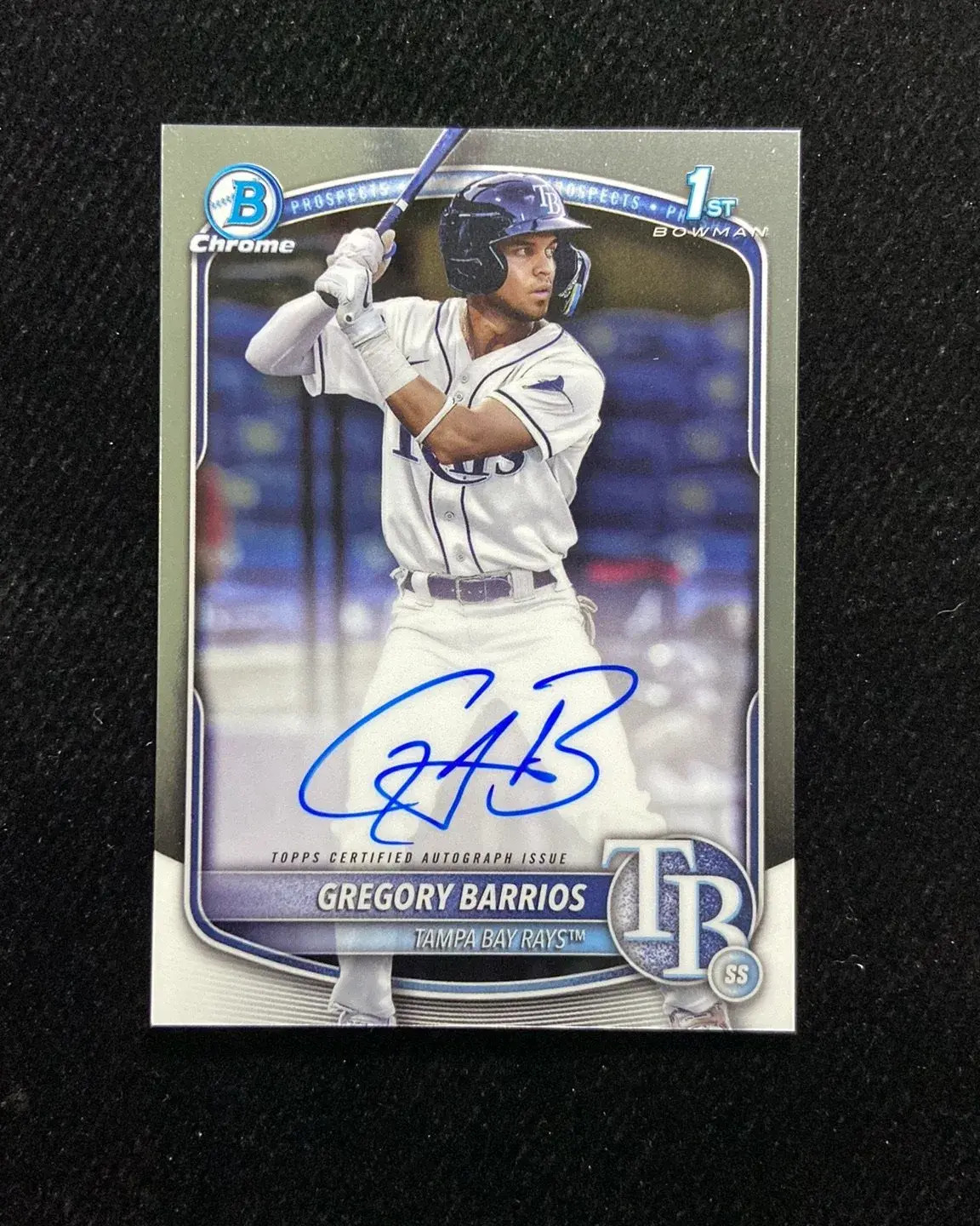 2025 Topps Bowman Chrome Auto Gregory Barrios #CPA-GB 1st Rays OC66