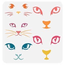 FINGERINSPIRE Catface Stencil for Painting 11 inches x 11 inches,