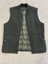 Cody James Green Grover Wool Blend Leather Pocket Vest Men s Size Large
