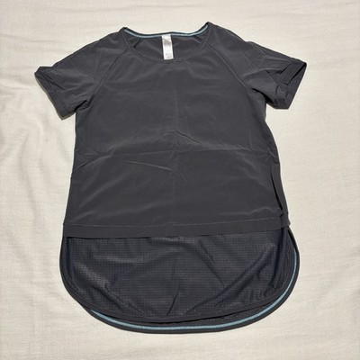 IVIVVA by Lululemon Girls Coal Grey Run Day, Fun Day T-Shirt Swift Ultra Size 14