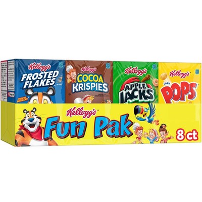 Kellogg's Breakfast Cereal, Kids Cereal, Family Breakfast, Variety Pack, 8.56oz 