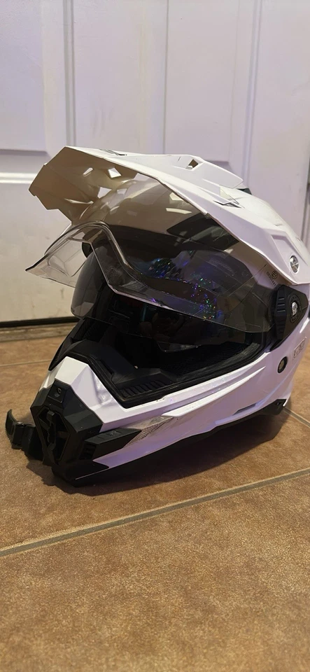 Casco de motocicleta AFX FX-41DS blanco perla liso TALLA MEDIANA Foto 2 de 4