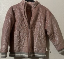 Girls Large 12 Pink Star Bomber Jacket With Pink Fur Brand: Novotny
