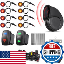 Ehaho ATV UTV Turn Signal Kit with 110D Horn Pre-Wired Plug Play SXS UTV U
