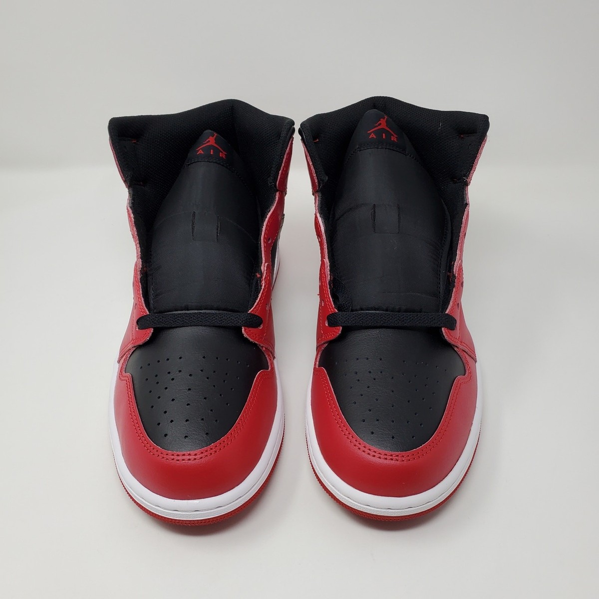 Nike Air Jordan 1 Mid Shoes Black Gym Red White DQ8426-061 Men's