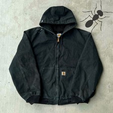 Carhartt J131 BLK faded black hooded work wear jacket