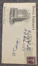1934 Knoxville Tenn Hotel Farragut Advertising Postal Cover 