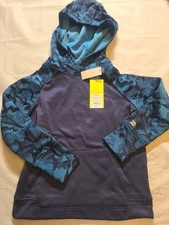Boys' Tech Fleece Hooded Sweatshirt All in Motion Blue Size XS