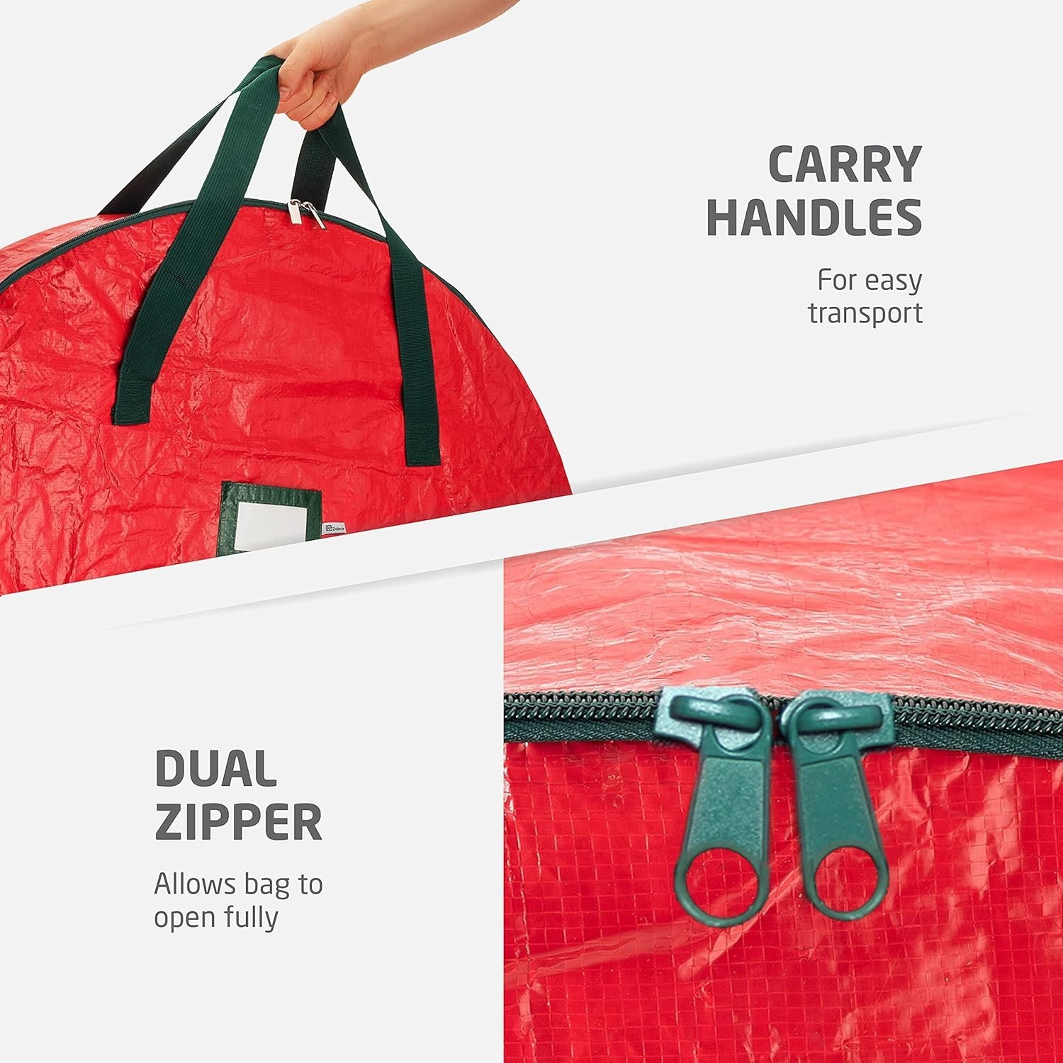 Christmas Xmas Wreath Storage Bag with Handles for 30 Wreath Clean up