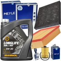 Meyle Filterset+Mannol 5W30 ÖL FüR VW Touran Golf 7 Skoda Kodiaq Audi A3 8V Q2