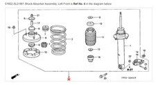 HONDA ACURA GENUINE OEM NSX Shock Absorber Assembly, Left Front ☆ 51602-SL0-961