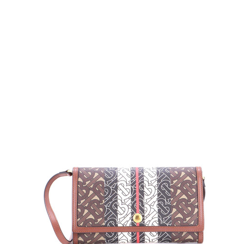 Burberry TB Flap Bag Monogram E-Canvas Small