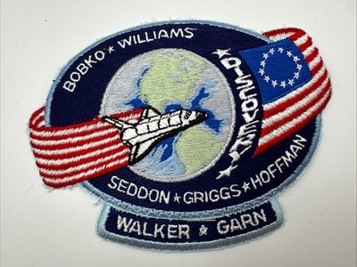 NASA Shuttle DISCOVERY Mission STS-51D Astronaut Patch 5.5''x4.5''  Vtg Orig 1985