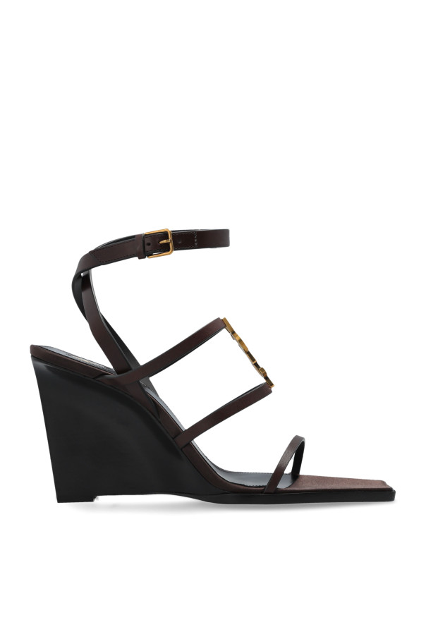 Saint Laurent - Women - Wedge sandals Cassandra - Brown 293390₽