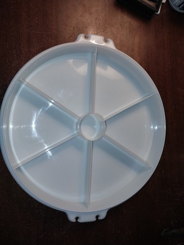 Tupperware 405-1 Party Snack Vegetable Relish Tray, Handle & 13" Lid Seal 224-9 - Picture 4 of 11