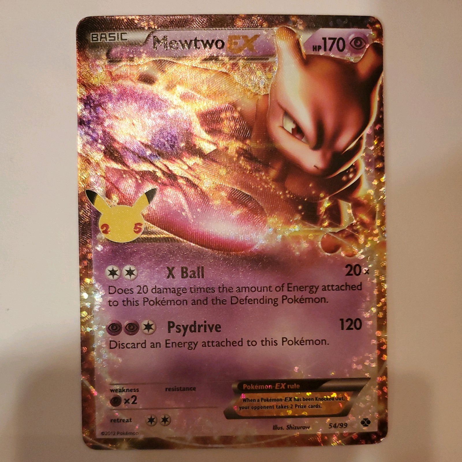 Pokemon TCG: Mewtwo Ex Celebrations #54/99 MINT