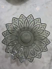 Vintage Federal Glass Petal Design Iridescent Carnival Glass Bowl 10” 1960’s