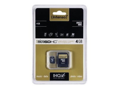 Intenso 3403450 4GB MicroSDHC Class 4 20MB/s 5MB/s Shockproof A